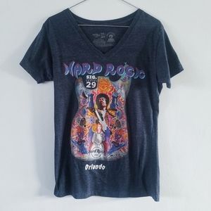 Hard Rock Cafe Orlando Jimi Hendrix graphic shirt